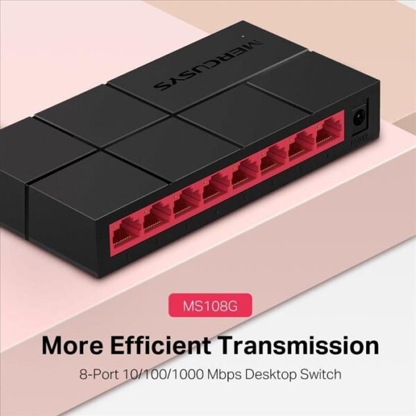 Switch Mercusys MS108G 8 bocas Gigabit Escritorio - Imagen 2