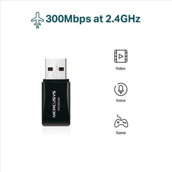 Tarjeta red USB WIFI Mercusys MW3000UM mini - Imagen 3