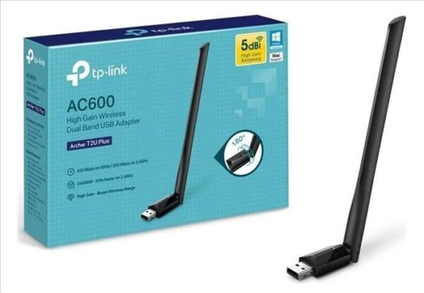 Tarjeta red USB WIFI TP-LINK Archer T2U Plus AC600