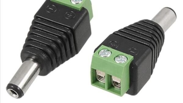 Conector Plug DC de alimentación c/ bornera macho