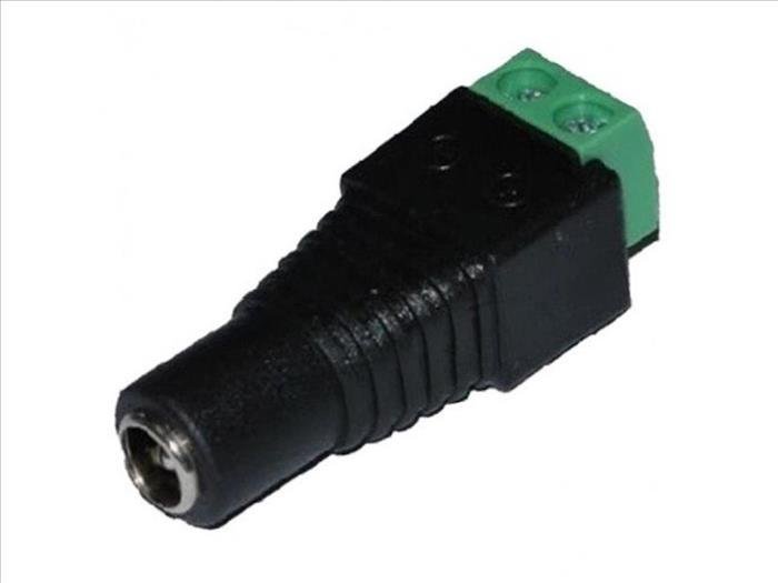 Conector Plug DC de alimentación c/ bornera hembra