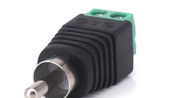 Conector RCA macho c/ bornera
