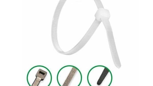 Precintos plasticos 160 x 2,5mm x 50 un blancos